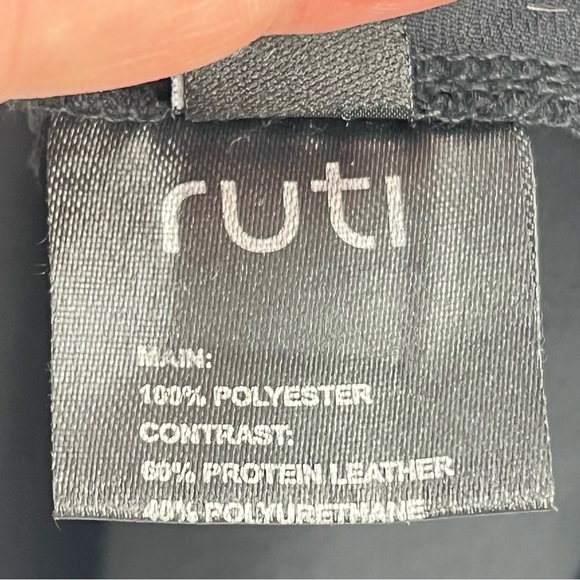 Ruti XL High-Low faux leather Button Up 0990 Top Blouse Black sheer lagenlook - Picture 9 of 12